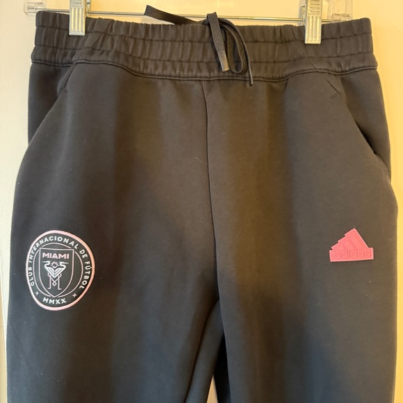 Adidas Black and Pink Womens Joggers Medium Athleisure Pants - Picture 2 of 9